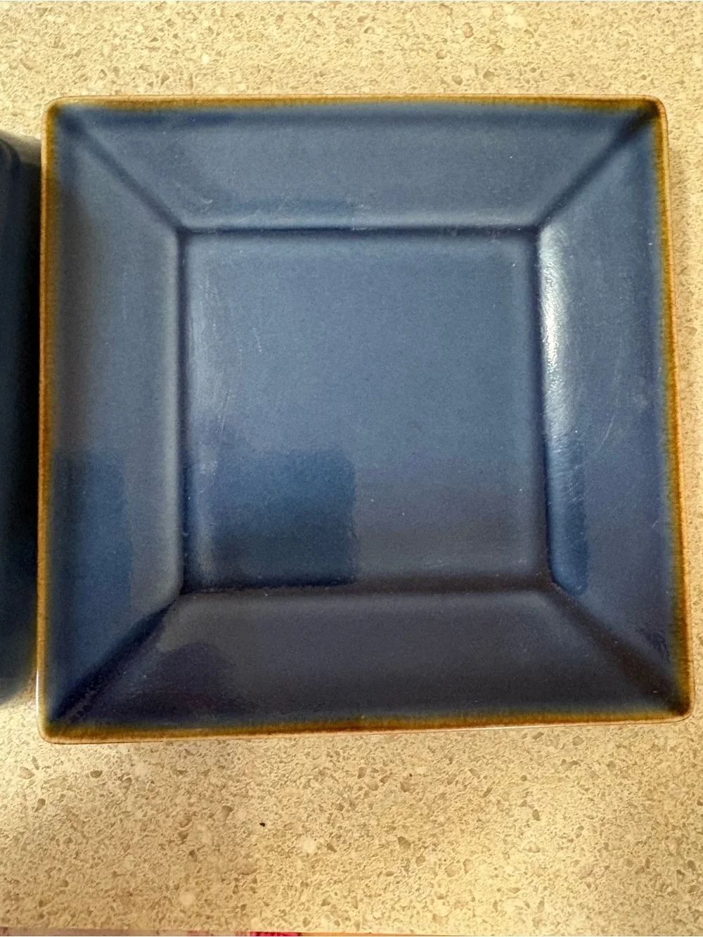 Pottery Barn Asian Square Noodle Bowl with Matching Plate